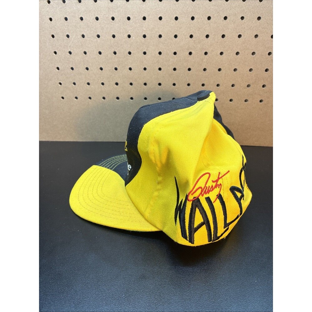 Vintage Rusty Wallace Miller Genuine Draft Racing Team Snapback Hat Cap 90s MGD - Picture 4 of 7